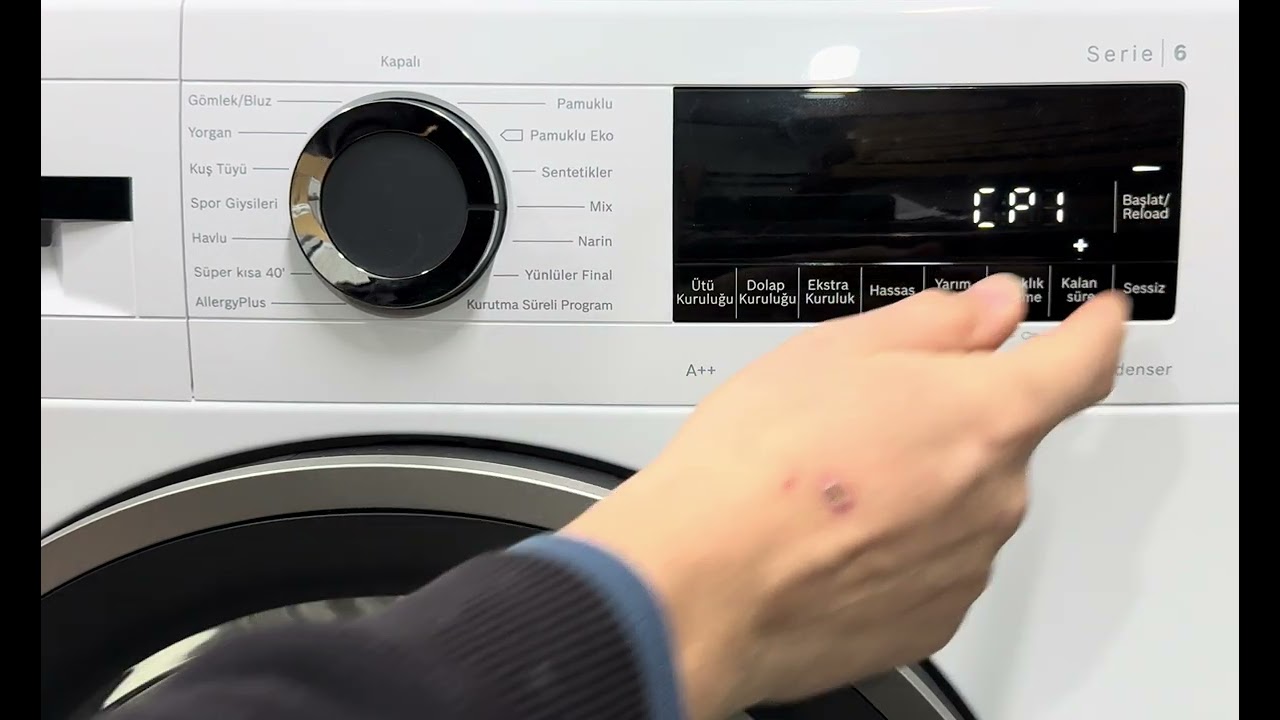 Bosch çamaşır kurutma makinesi CrE uyarısı veriyor ne yapılmalı? WQG244C1TR