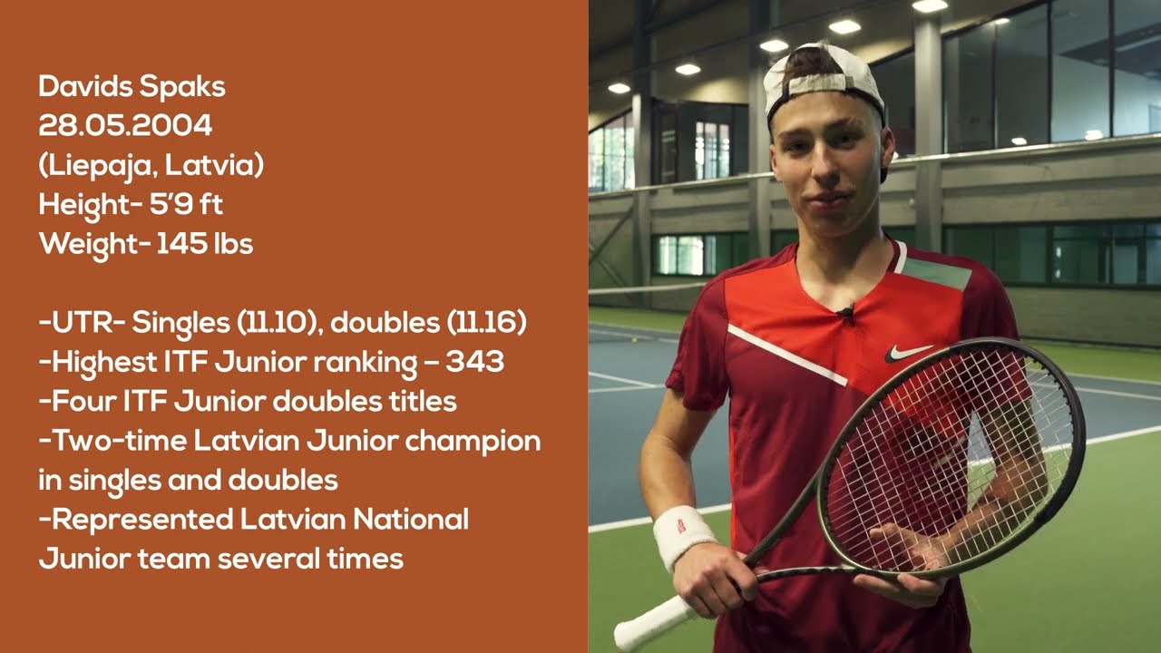 Davids Spaks - College Tennis Recruiting Video (Fall 2023)