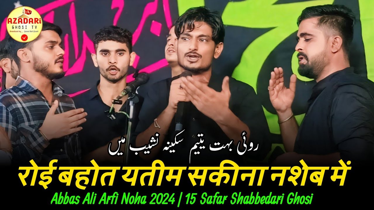 ROI BAHAT YATEEM SAKINA NASHEB ME NOHA | Abbas Ali Arfi Noha 2024 | Babul Hawaej Matam Ghosi 2024