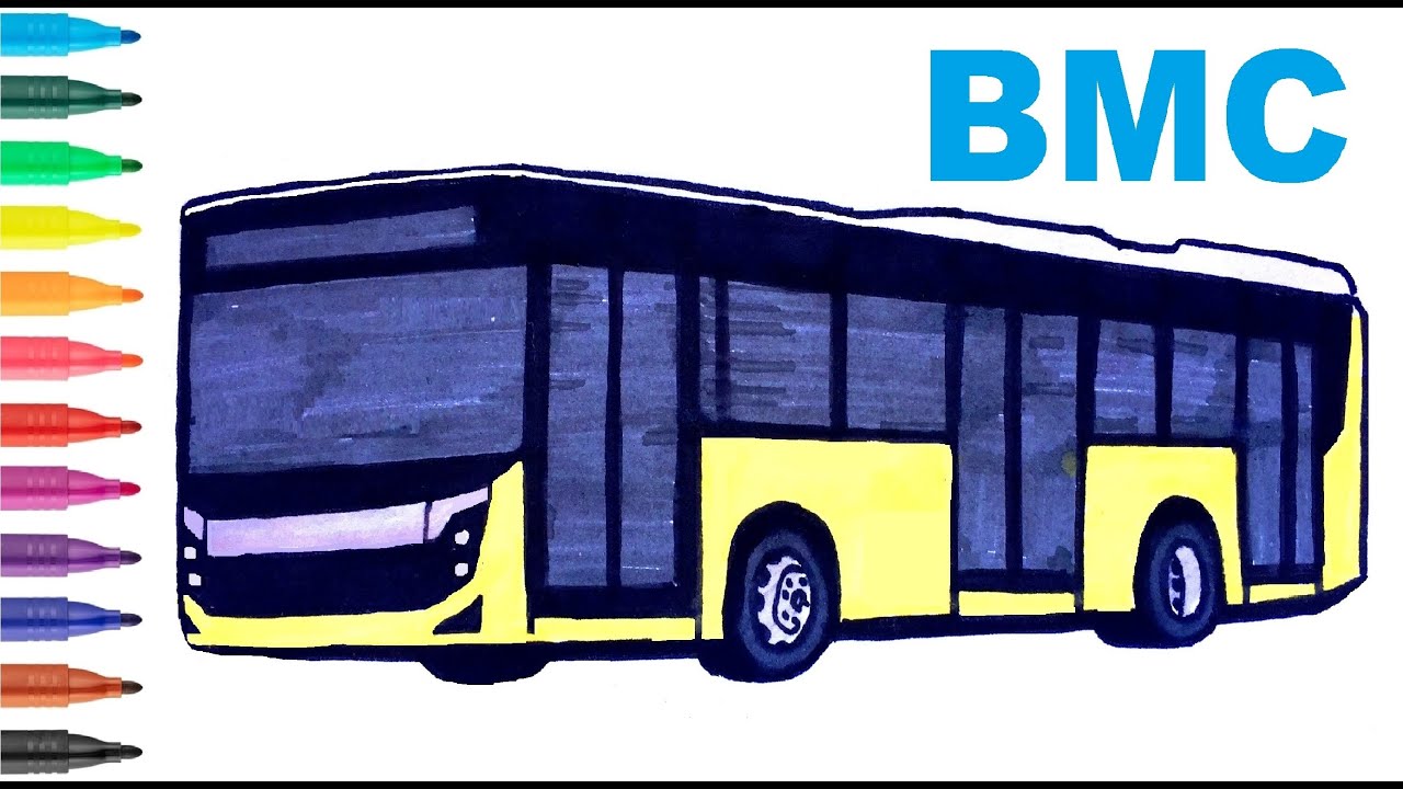 Easy Drawing Bmc Bus I Kolay Bmc Otobüs I Toplu Taşıma Otobüsü Nasıl Çizilir?