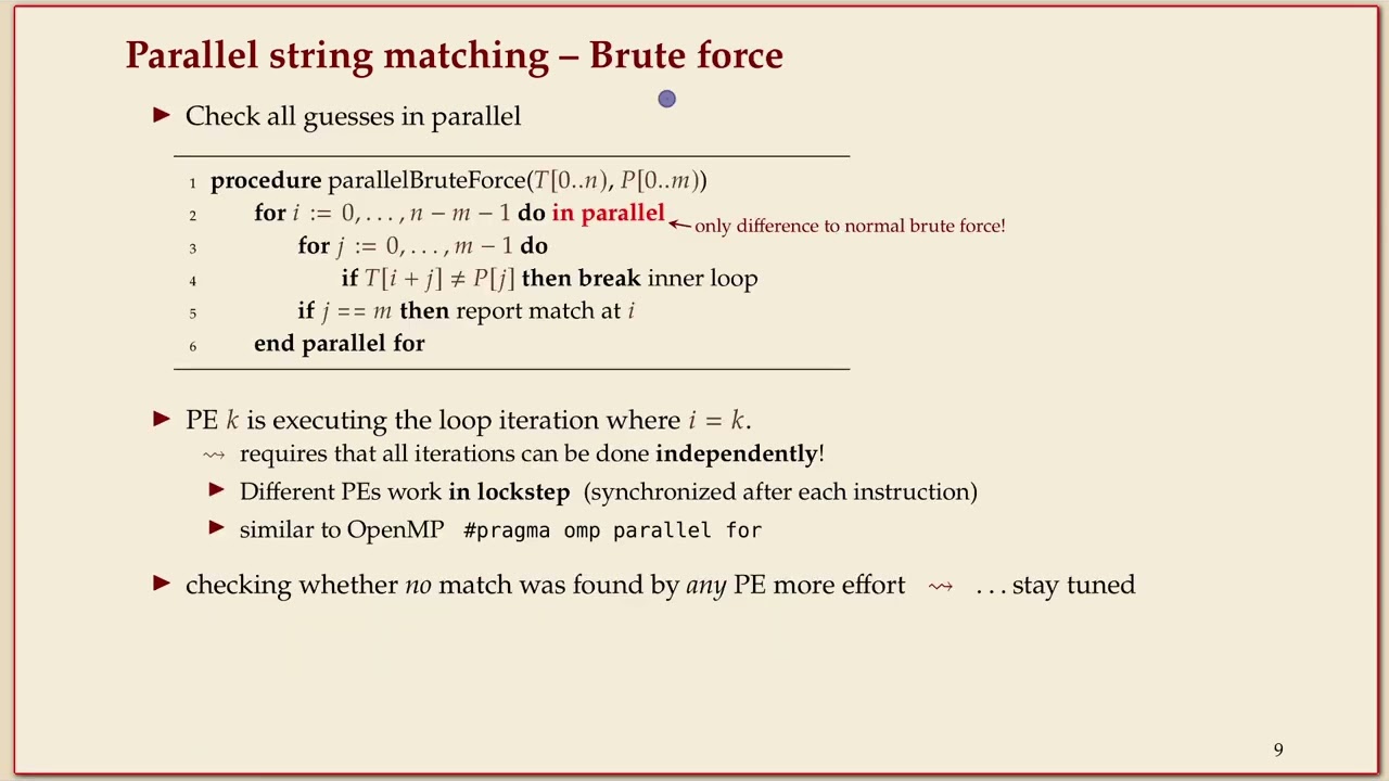 COMP526 (Fall 2022) 5-2 §5.2 Parallel String Matching