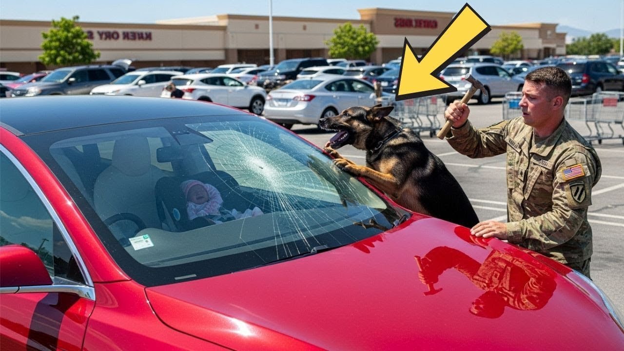 This K9 Dog Kept Barking at the Red SUV… What His Soldier Found Inside Shocked Everyone