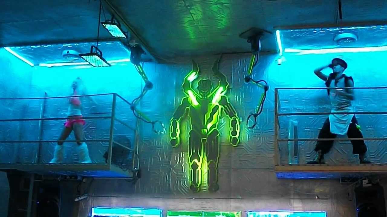 Cyberdog dancers  celebrations of Prince Charles and Princess Kate