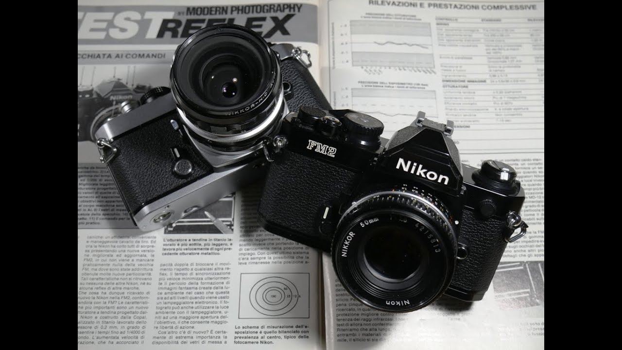 Nikon FM 2 e Nikon FM Quale scegliere? Con il libretto di istruzioni della FM2 in italiano