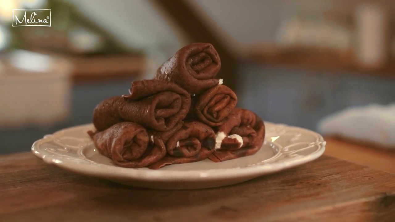 Kakaové palacinky plnené tvarohovým krémom
