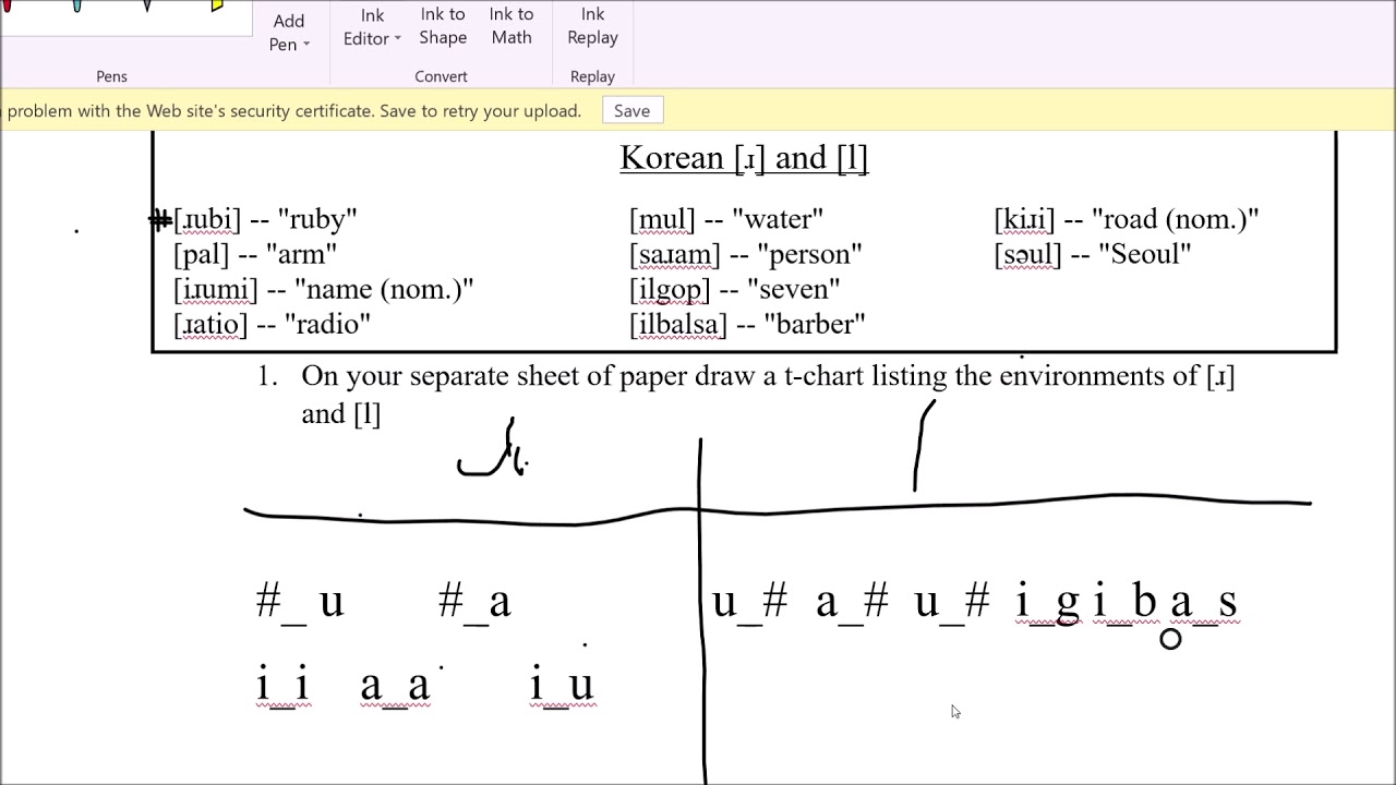 Phonemic Analysis Walk-Through