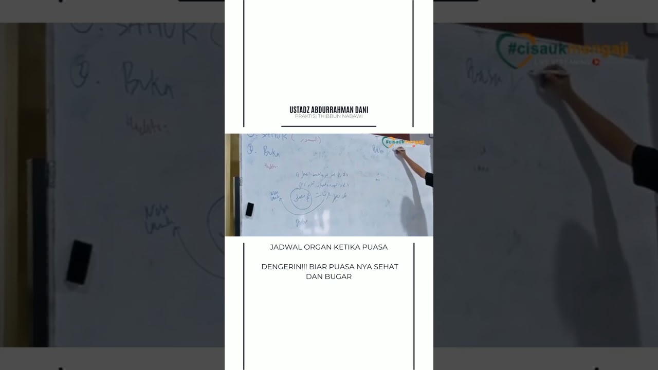 JADWAL ORGAN KETIKA PUASA
