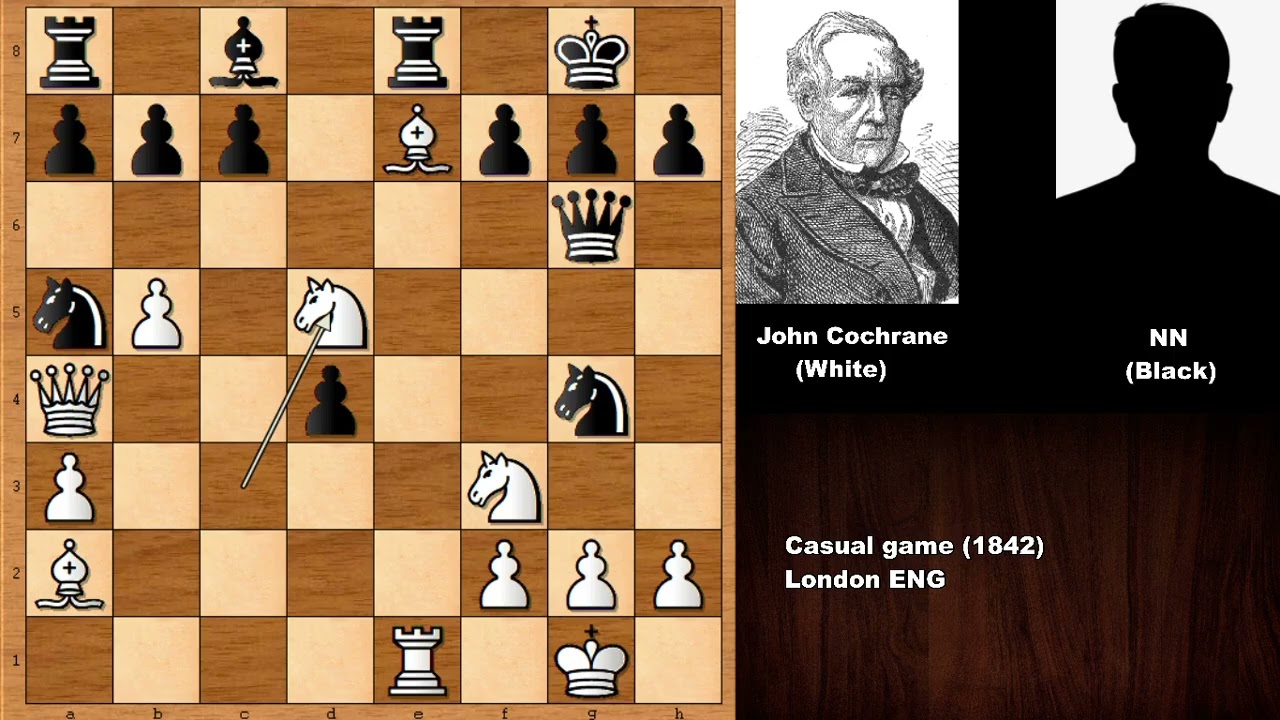 An Instructive Romantic Chess Game: John Cochrane vs NN (1842)