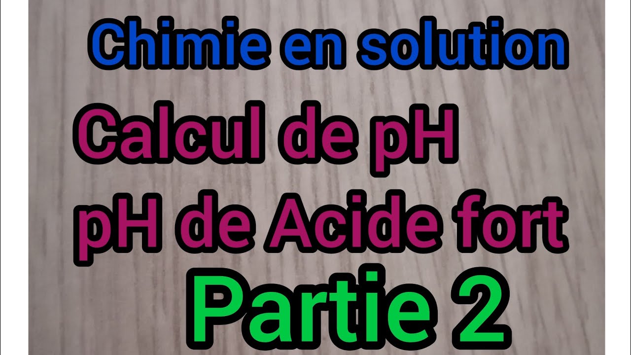 chimie en solution SMP SMC BCG MIP partie 2