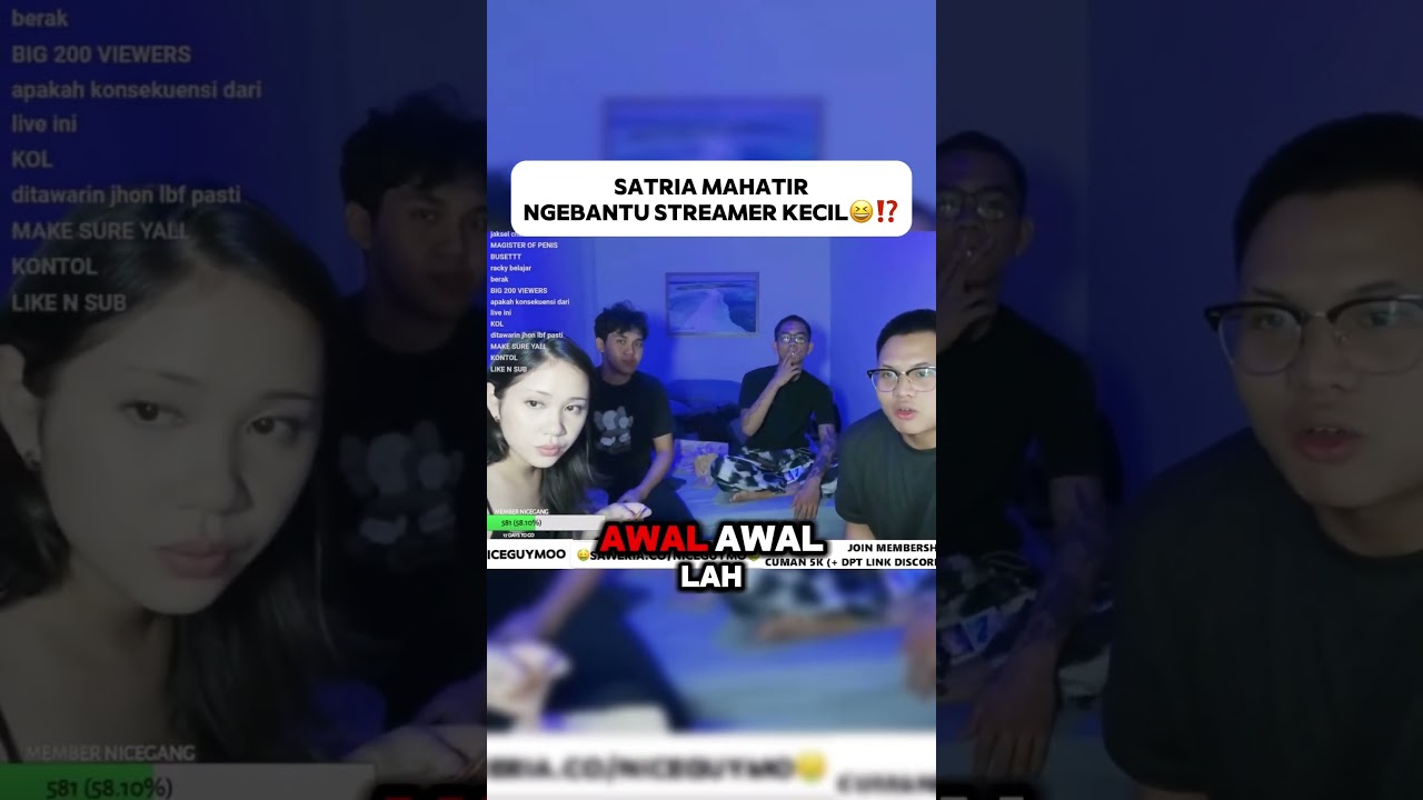 Satria Mahatir Ngebantu Streamer Kecil😂‼️