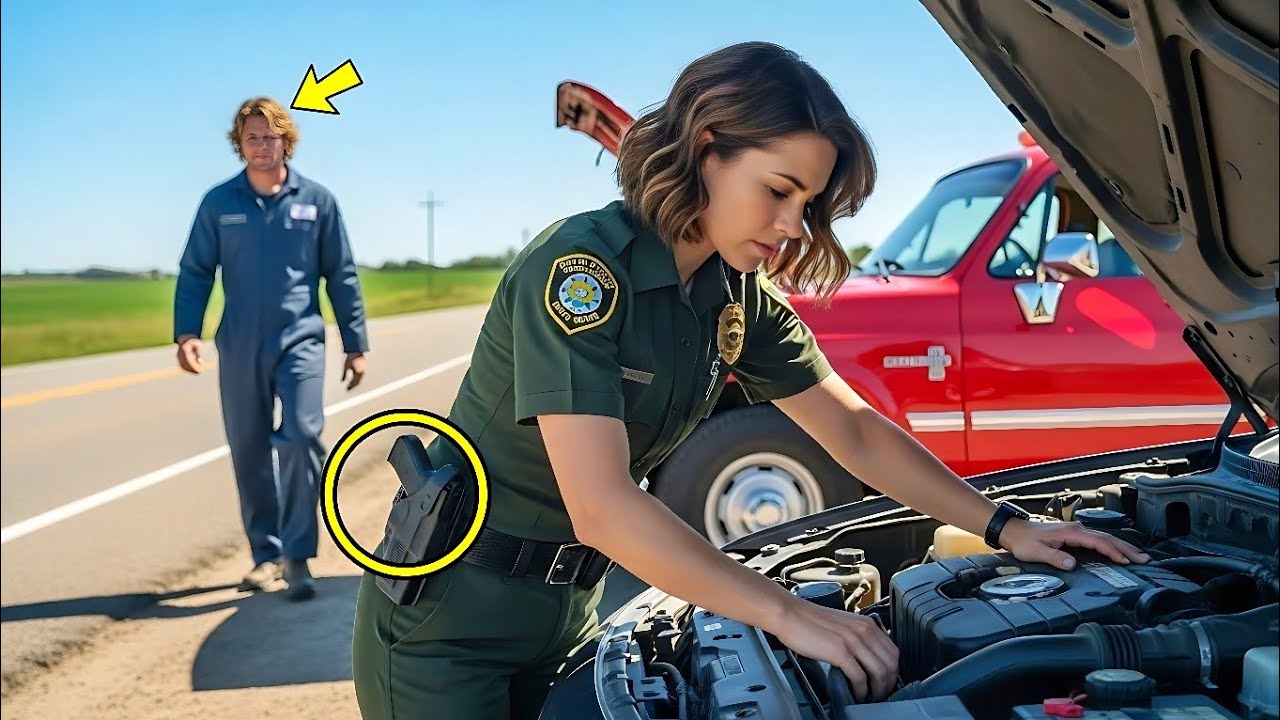 The Single Dad Mechanic Pulled Over to Help a Cop and Froze When He Saw the Face He Never Forgot... 
