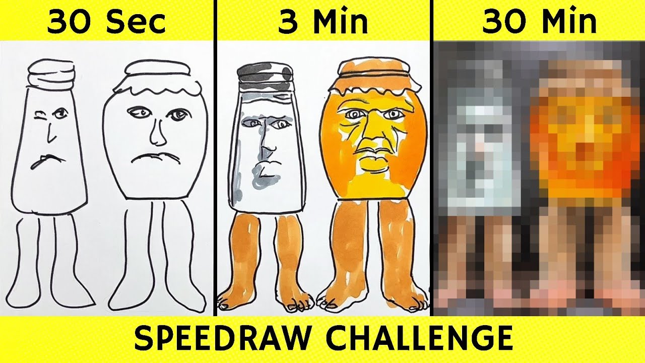Drawing GARAM MARARAM & MADU DUNG DUNG in 30 sec, 3 min, and 30 min | Italian Brainrot | Fendraw