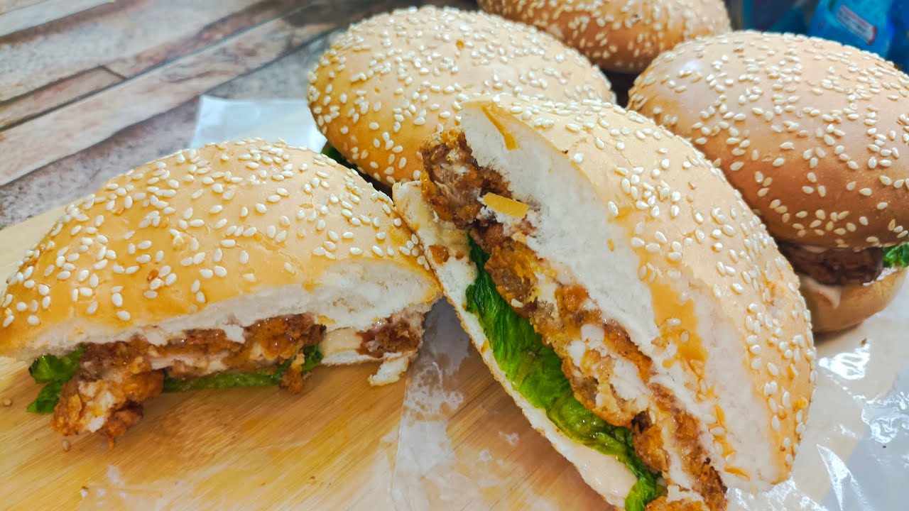 Zinger burger | chicken zinger | zinger fry recipe | cookingrecipeswithsara 