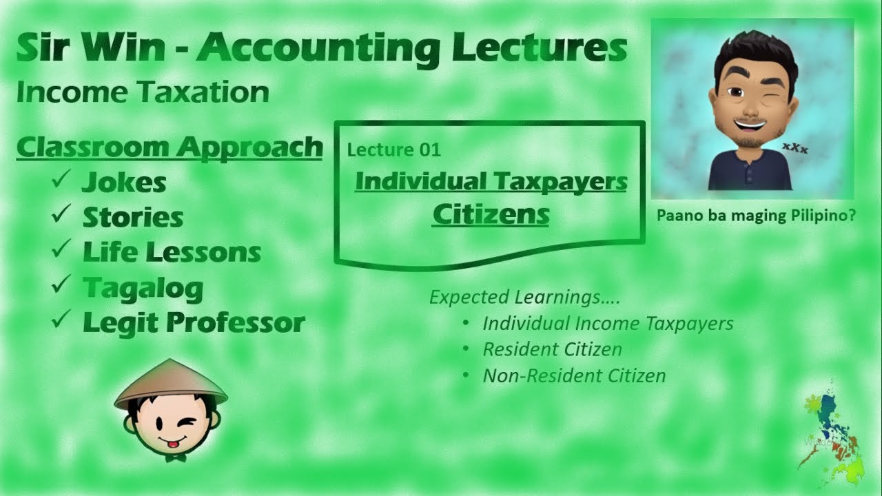 Lecture 01: Classification of Individual Taxpayers - Citizens. [Income Taxation]