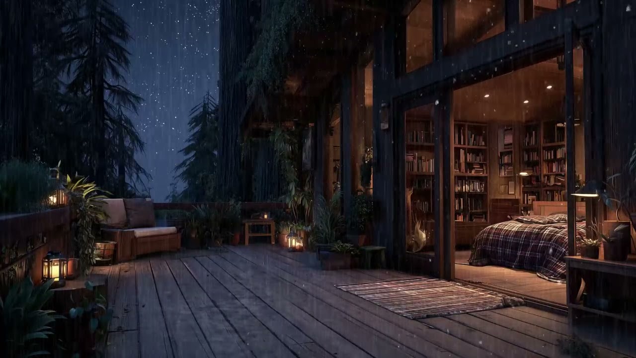 Peaceful Rainy Night Sounds 🌙 Relaxing Rain Ambience to Help You Sleep Faster and Deeper Tonight