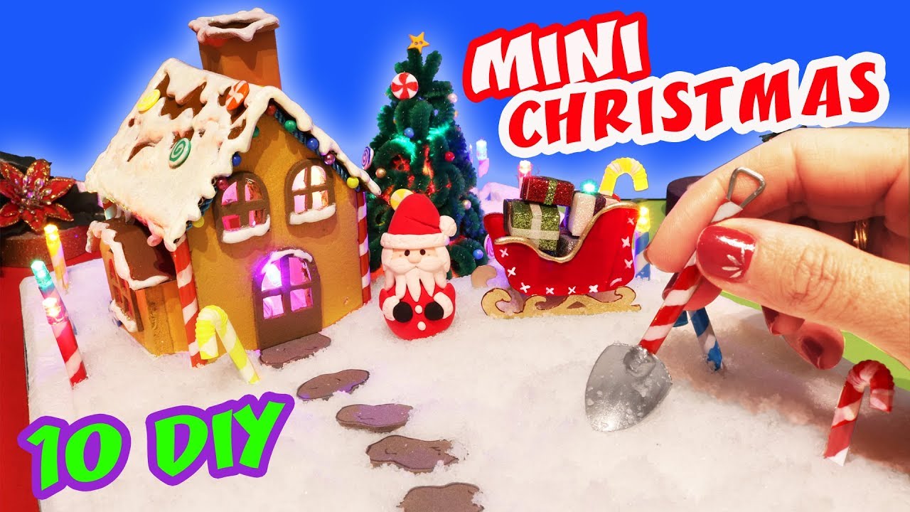 10 DIY MINIATURE CHRISTMAS - How to make a miniature WINTER ZEN GARDEN | aPasos Crafts DIY