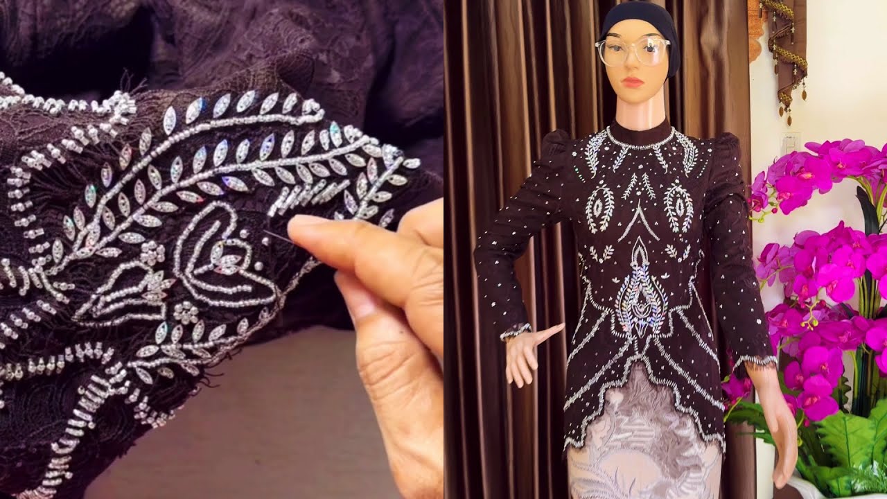 Cara gampang menjahit payet kebaya #payetbaju @tailorazka7549 
