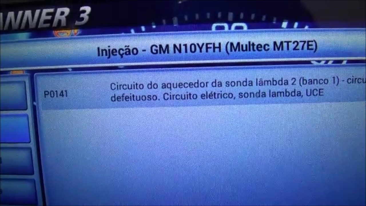 GM Classic Falha Cód. P0141 Circuito do Aquecedor da Sonda Lâmbda