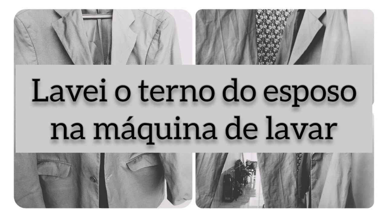 Lavei o terno do esposo na máquina|| como lavar terno na máquina