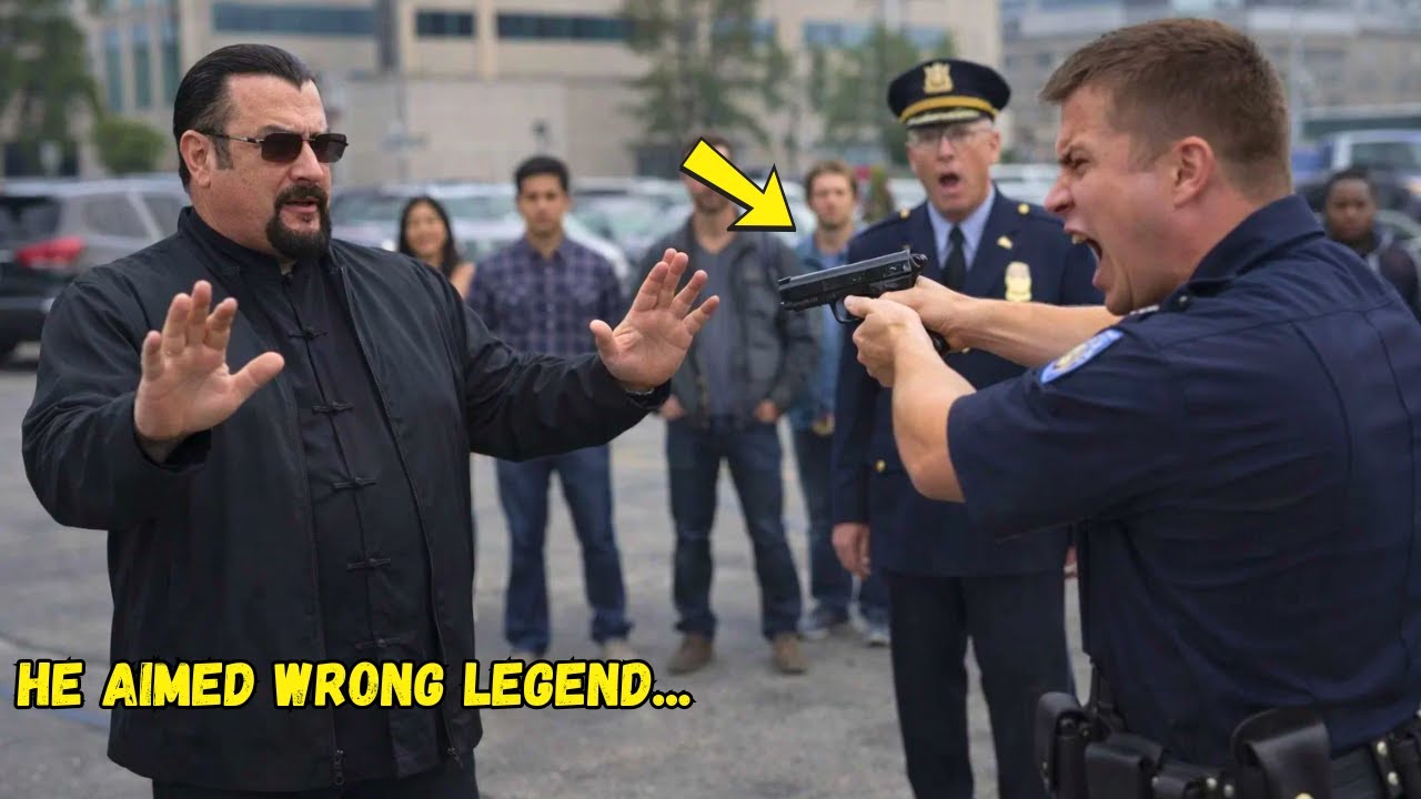 COP AIMS GUN AT STEVEN SEAGAL — POLICE CHIEF IS HORRIFIED WHEN HE SEES HIM!