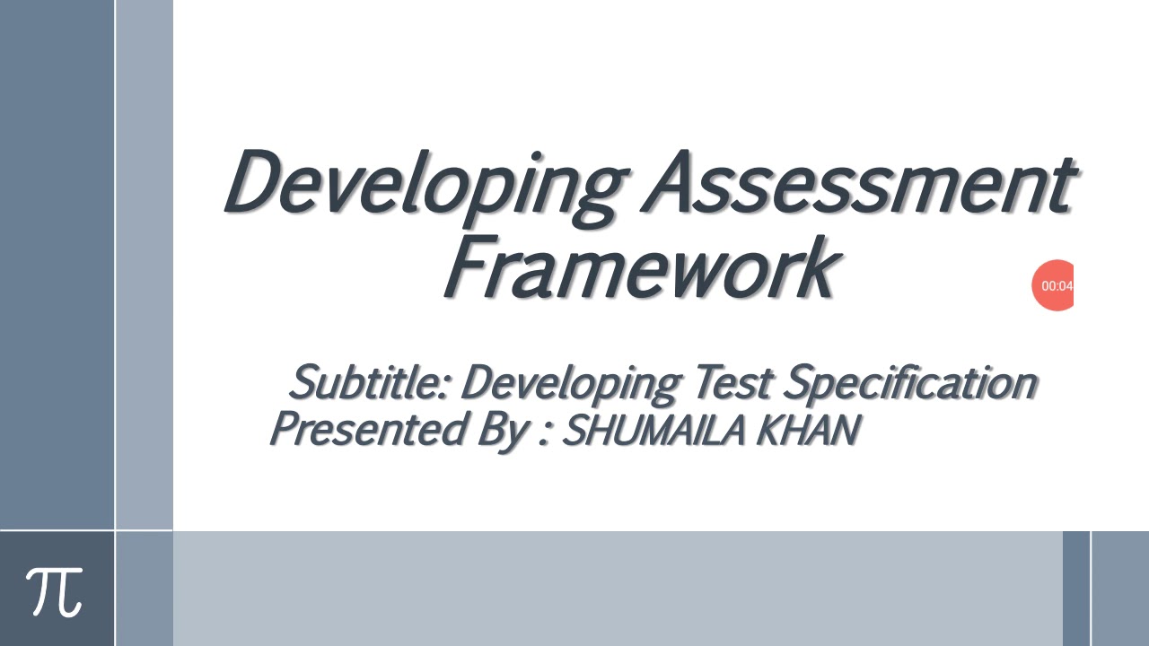 Developing Test Specification