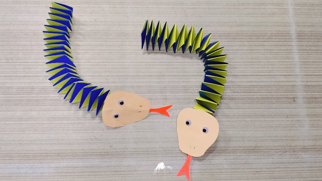 paper snake making ideas| paper snake craft | crafter_mantasha