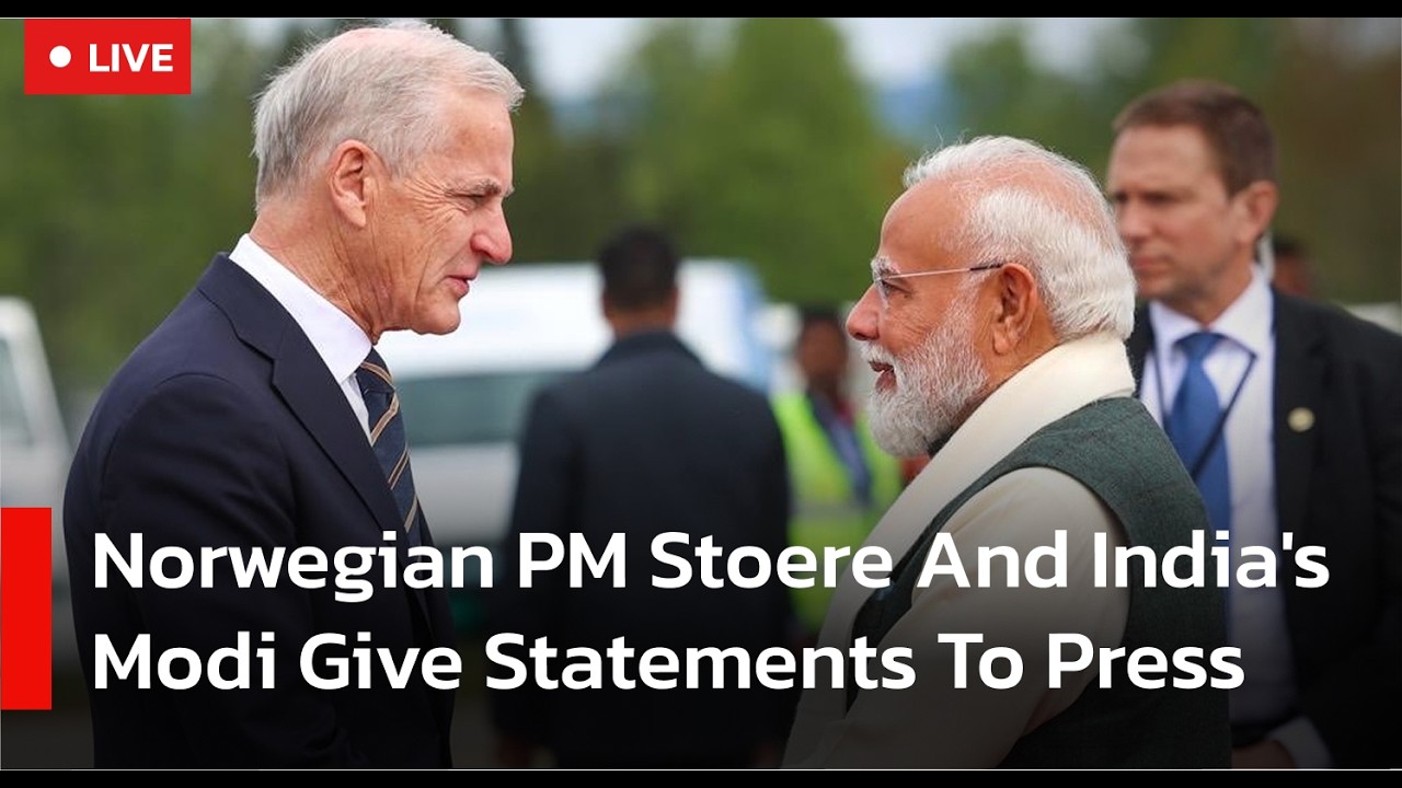 🔴LIVE: Norwegian PM Stoere And India's Modi Give Statements To Press | AC1S