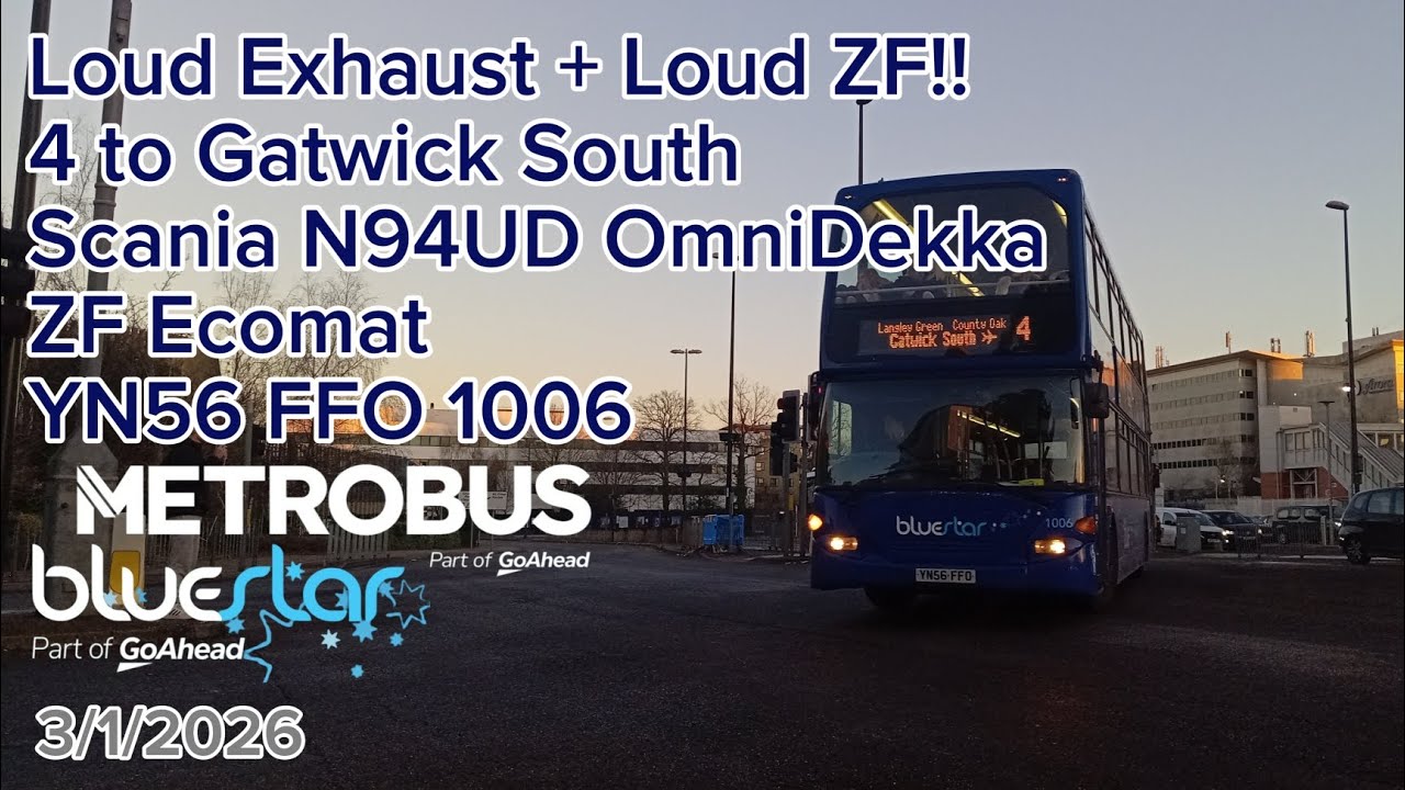 Loud Exhaust & Loud ZF!! | Scania N94UD Omnidekka ZF | YN56 FFO 1006 | 3/1/2026