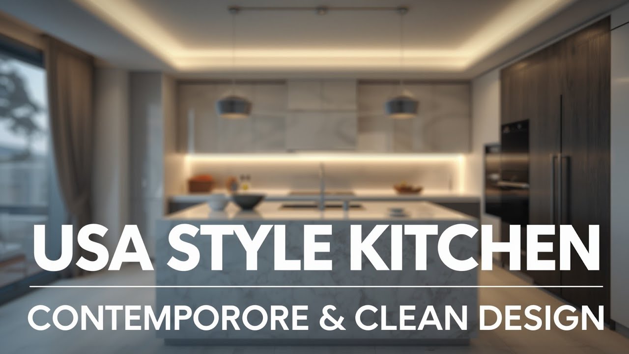 USA Style Kitchen Home Decor | Contemporary & Clean Design | Modern Luxury Kitchen Ideas