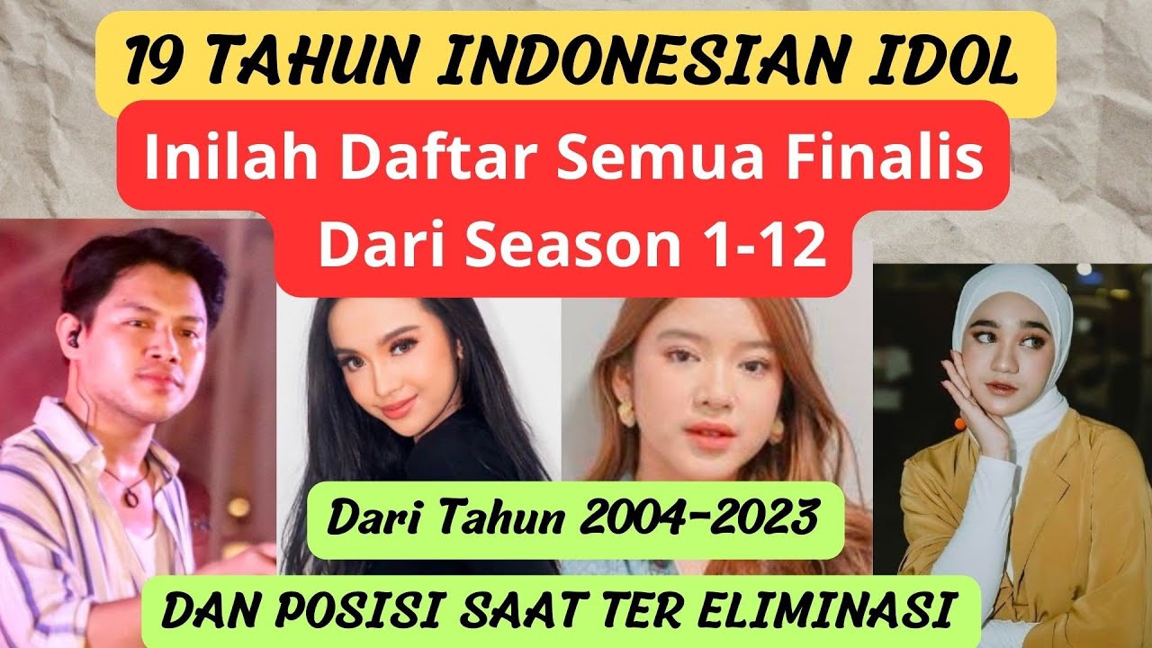 DAFTAR SEMUA FINALIS INDONESIAN IDOL DARI SEASON 1 SAMPAI 12. SIAPA IDOLAMU?