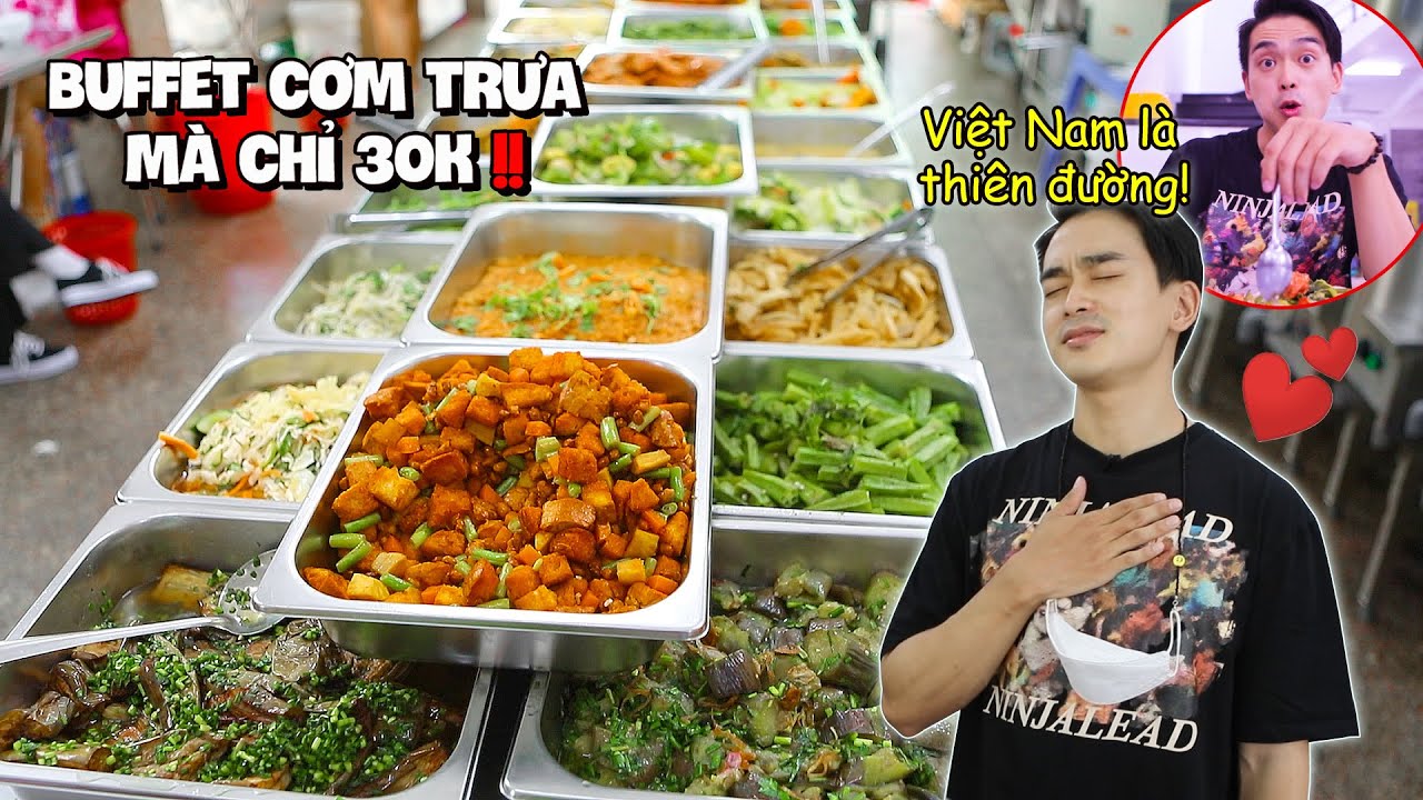 Chỉ Việt Nam mới có... Buffet cơm trưa chỉ tốn 30k làm xao xuyến người Hàn Quốc!!