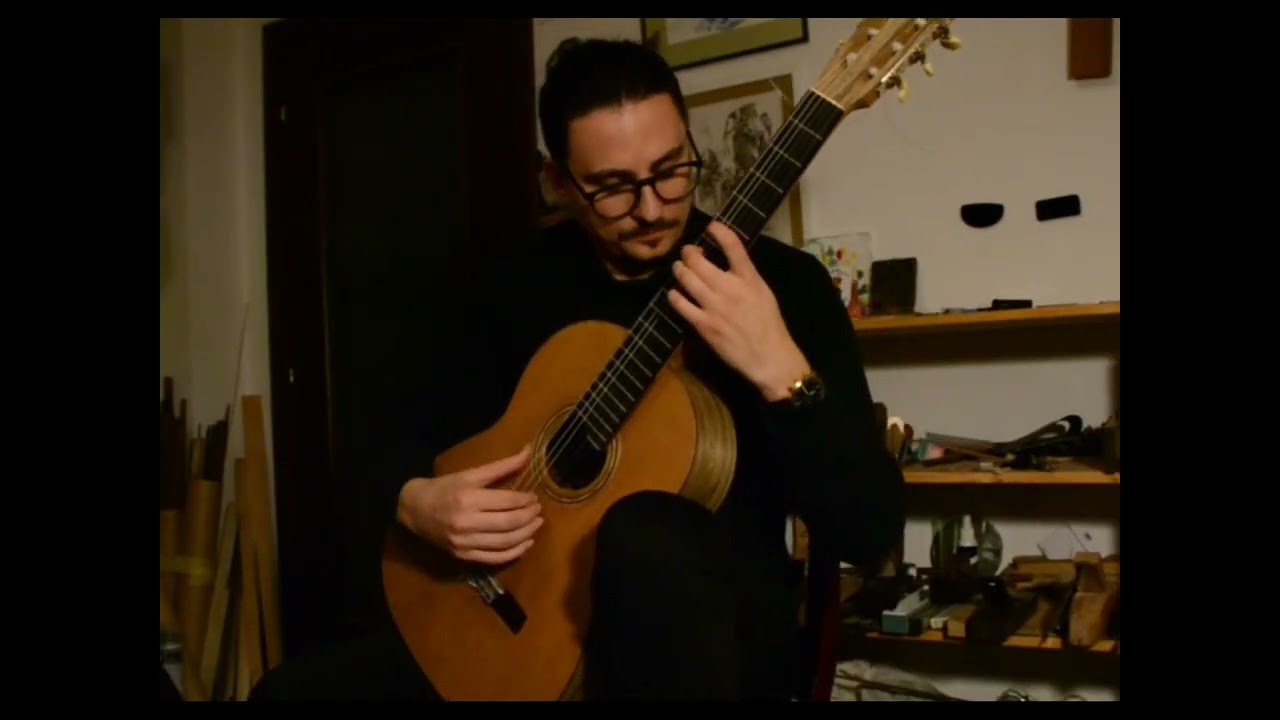 Dragos Ilie plays Villa Lobos Etude 11 - new doubletop, early sound