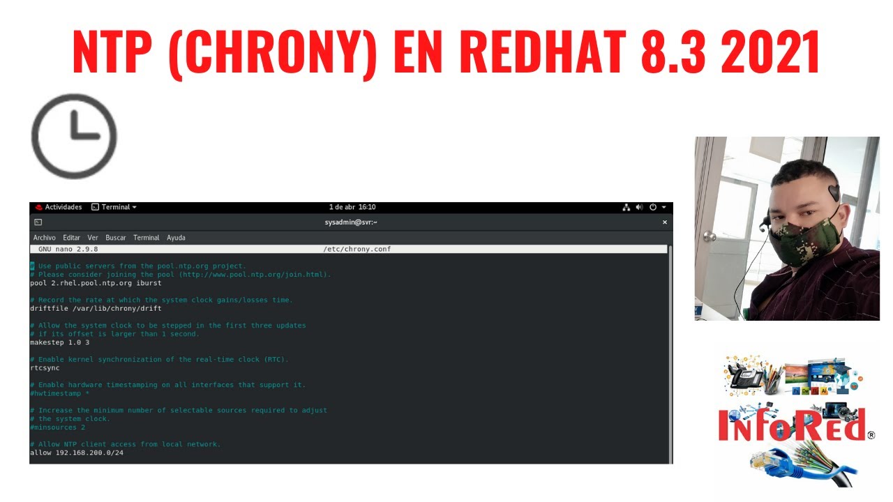 ⏰ Cómo configurar un servidor NTP CHRONY en RedHat 8.3