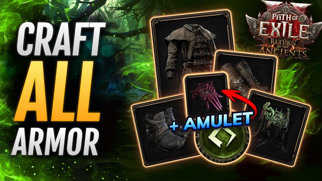[PoE 2] How to Craft ALL ARMOUR + AMULET for Martial Artist Monk & Other Builds in Path of Exile 2