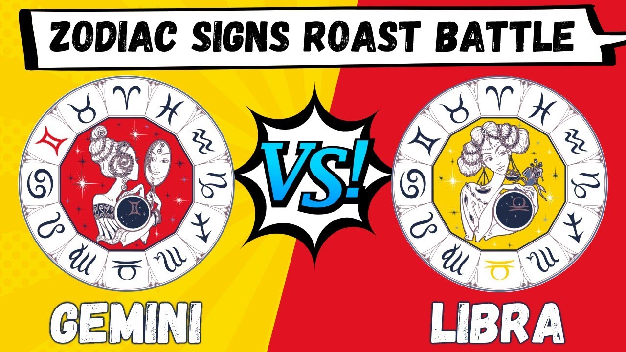 Gemini vs  Libra – The Flirty Fight Nobody Asked For || Zodiac Signs Roast Battle #gemini #libra