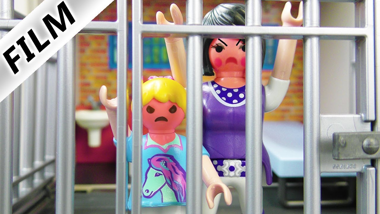 Playmobil Film Deutsch - KNASTSCHWESTERN! HANNAH UND BÖSE LEHRERIN IM GEFÄNGNIS! Familie Vogel