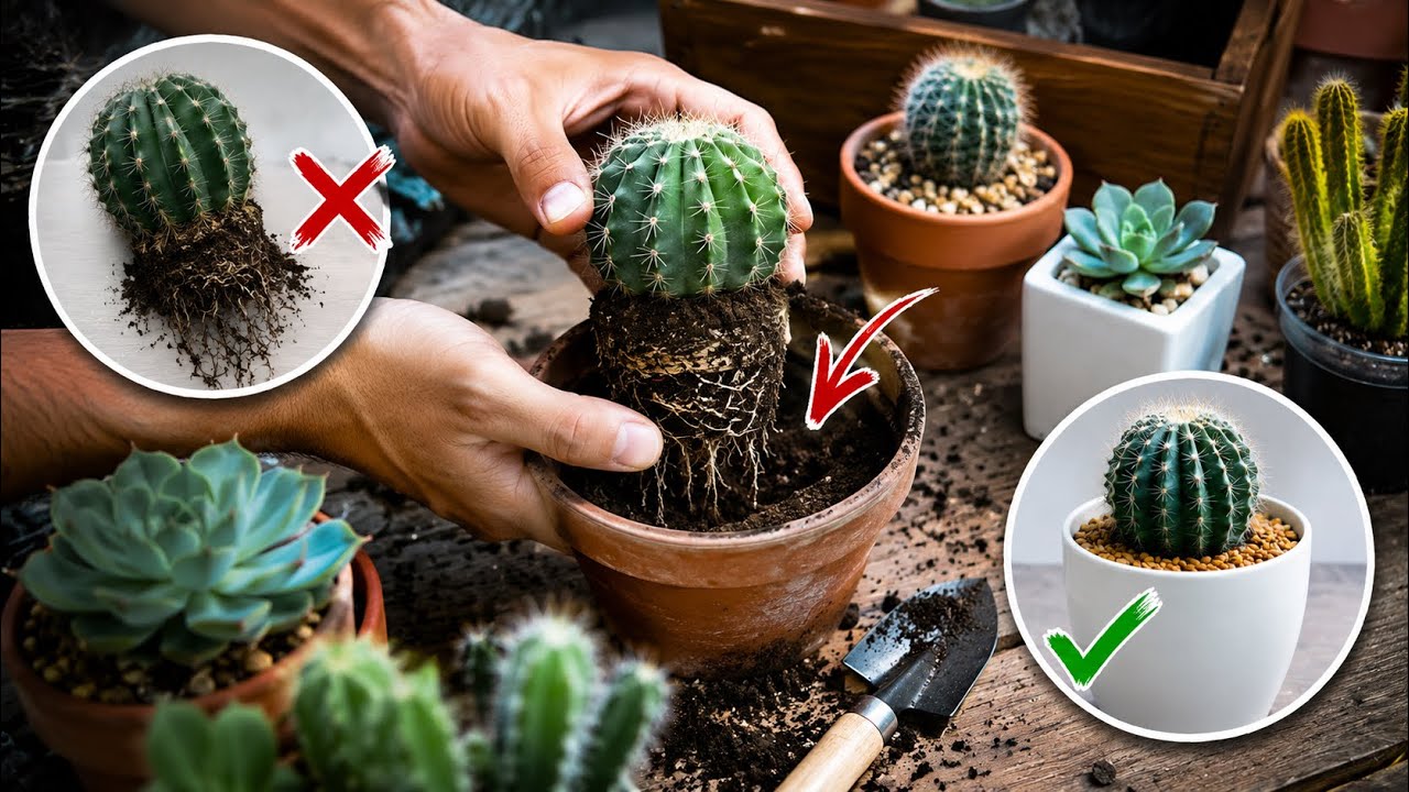 Transplanta tus CACTUS y SUCULENTAS correctamente 