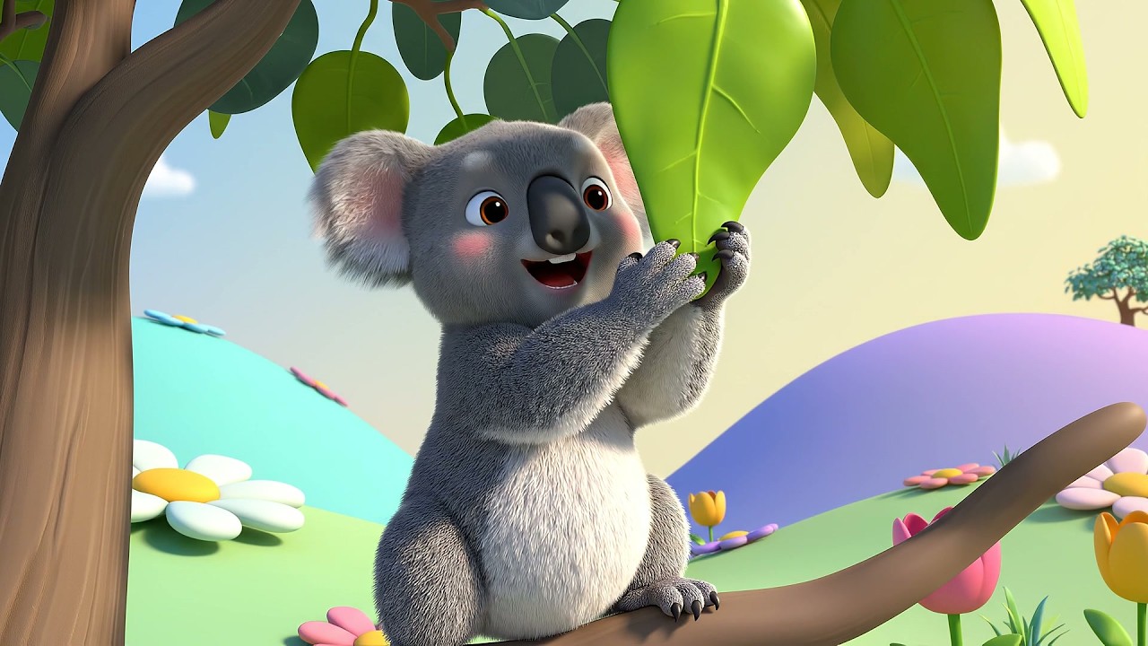 Cinco Koalas Felices Trepan y Trepan | Canciones de Australia y Rimas para Niños