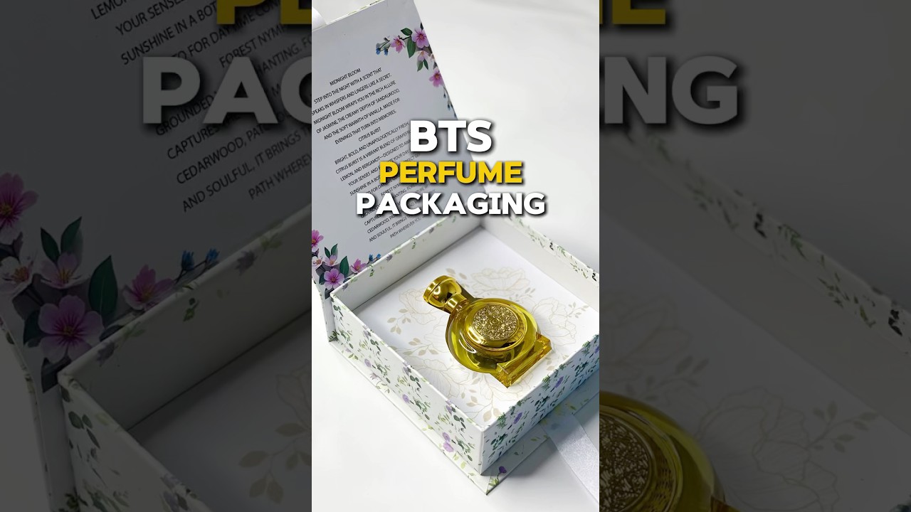 BTS perfume packaging 