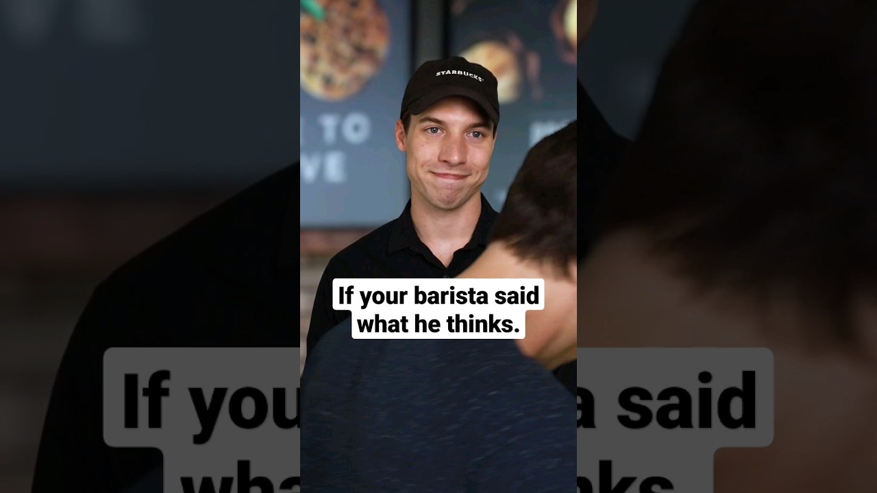 If Your Barista Said What He Thinks. 🤬 #comedy #skits #funny #baristalife #starbucks