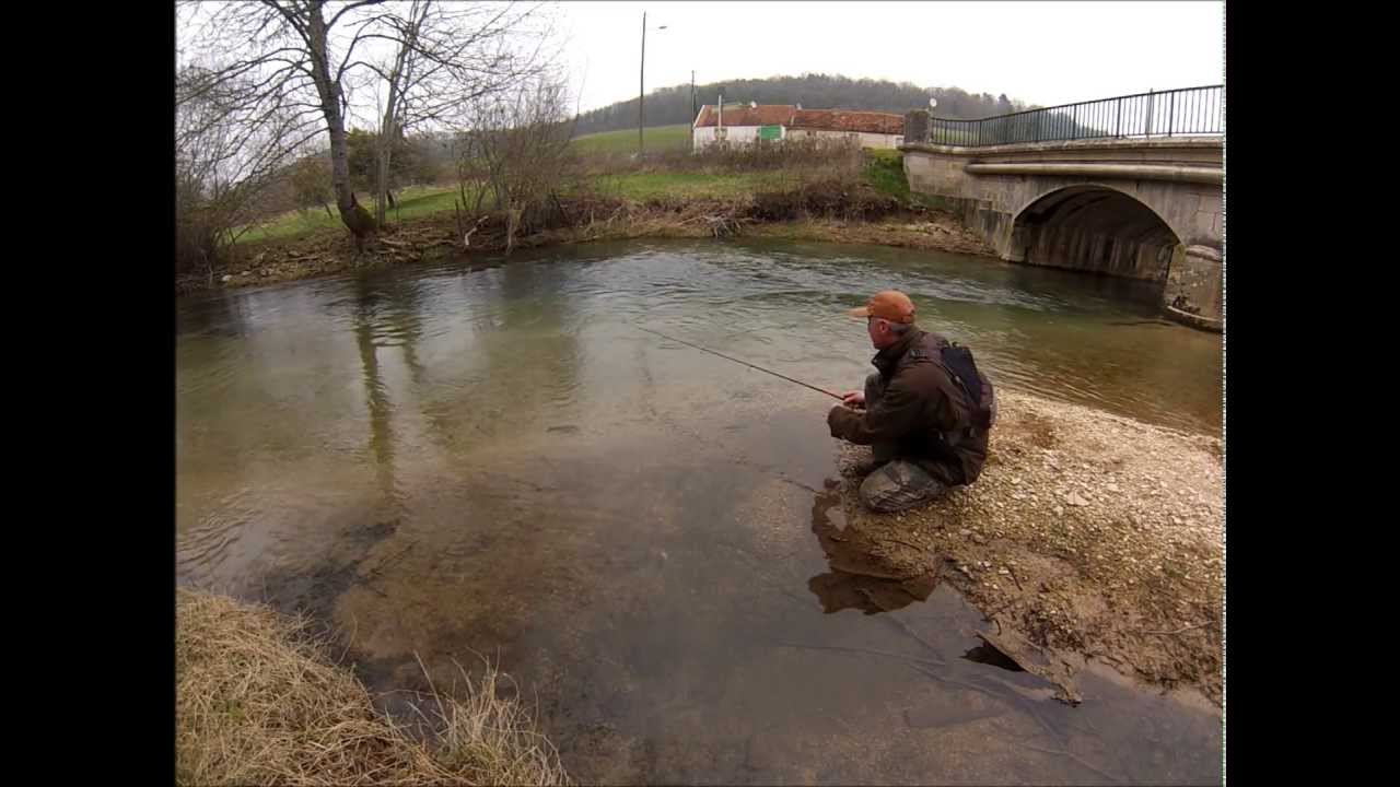 Pêche 6 truites au pied des sources de la seine