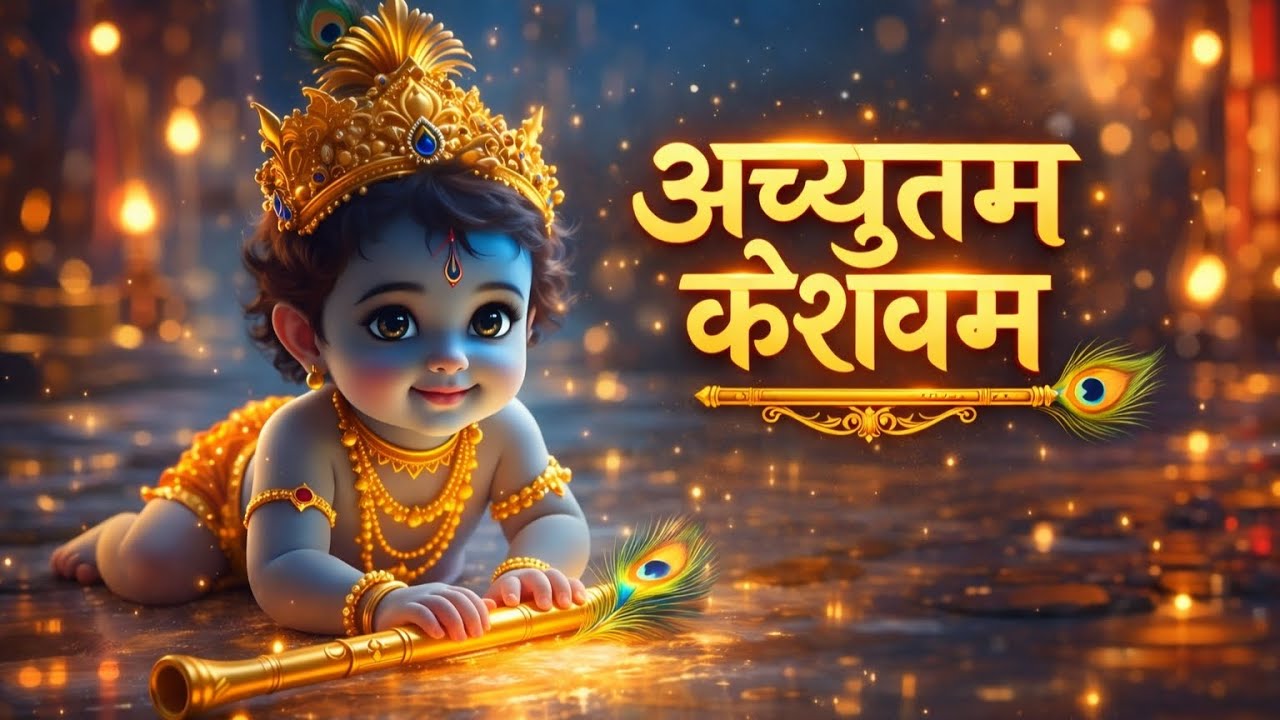 500k views ~ अच्युतम केशवम - Lyrical | Achyutam Keshavm Krishna Damodarm | कौन कहता है भगवान आते नही