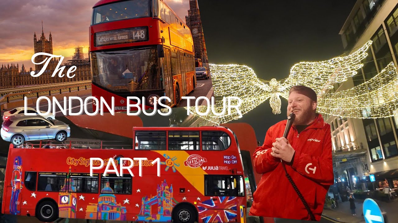 Sparkling Christmas Magic in London! 🌟 Night Bus Tour Part 1 - Holiday Lights Extravaganza 🎄✨