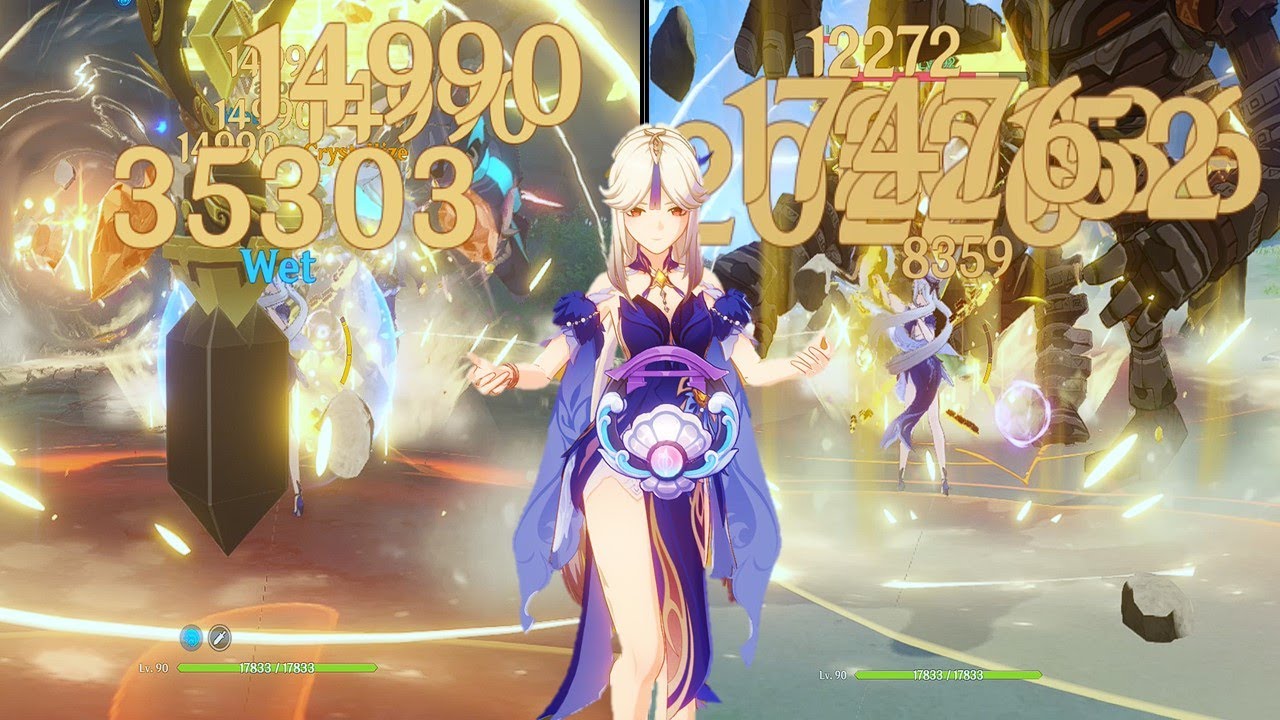 Oathsworn Eye Ningguang C4 F2p Weapon Insane Damage - Genshin Impact