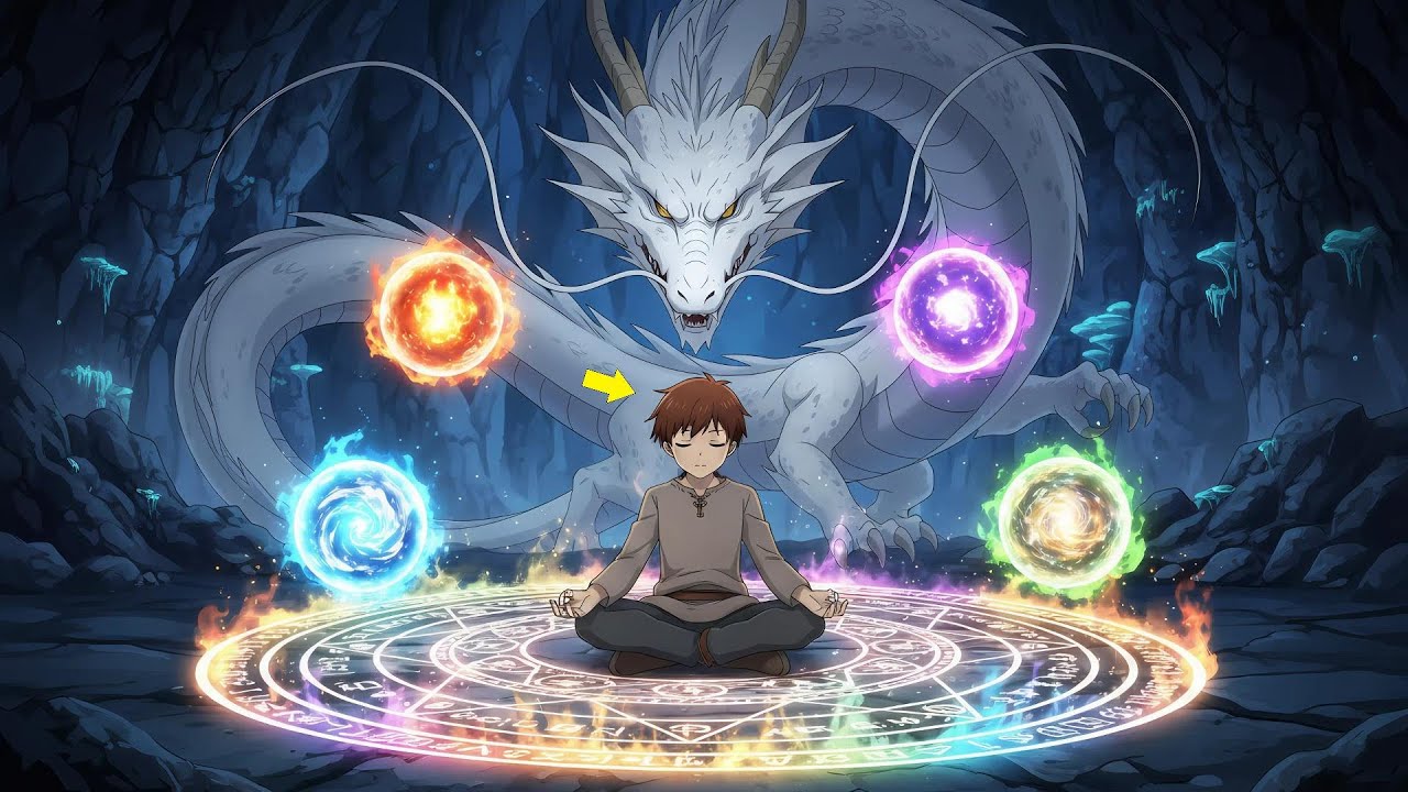 Le Génie de tous les éléments magiques et de l’épée s’entraîne avec un dragon pour un pouvoir divin