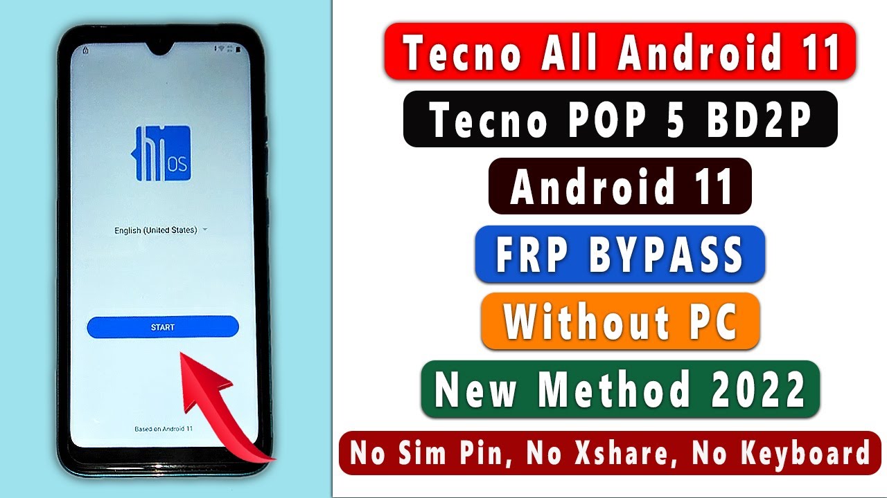 Tecno Pop 5 BD2P FRP Bypass Android 11 Without PC 2022 | Tecno Android 11 FRP Bypass Latest Security