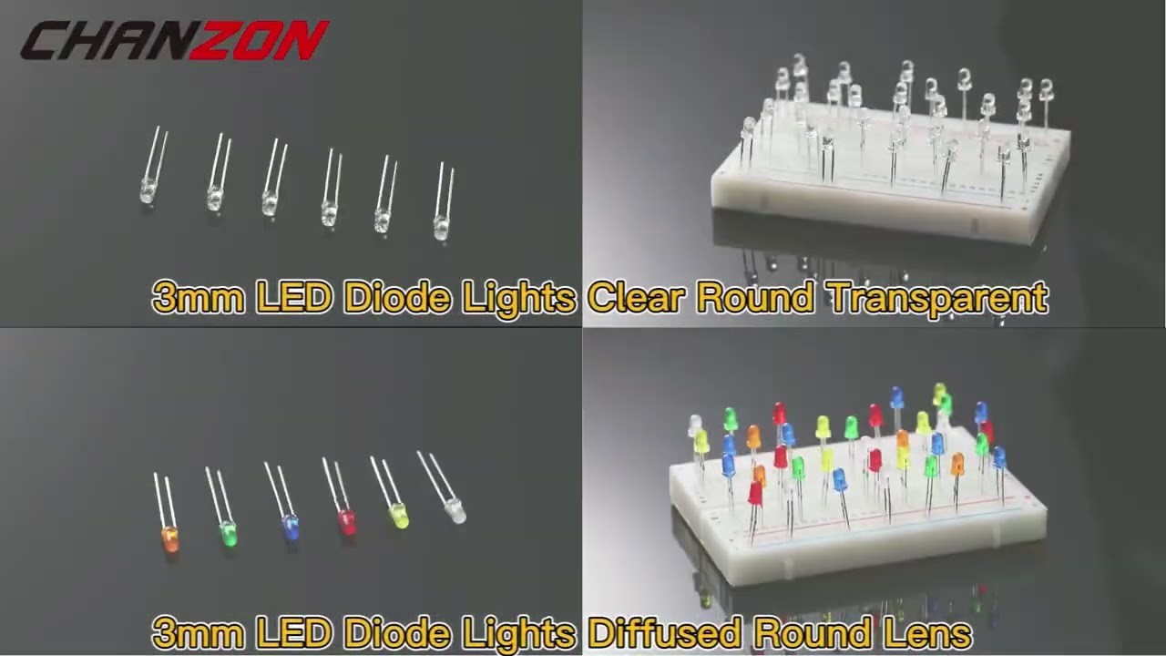 100pcs 3mm LED Diode Ultra Bright Warm White Red Green Blue U