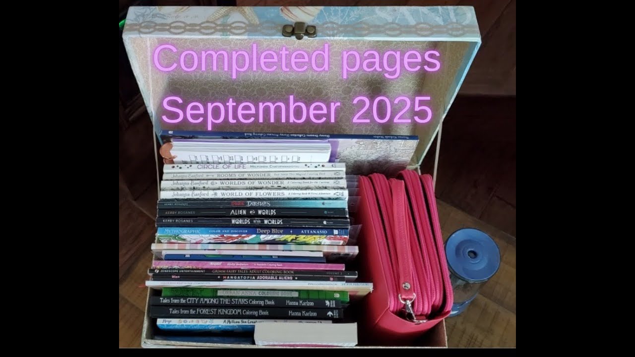 Completed Pages for September 2025 | Adult Coloring