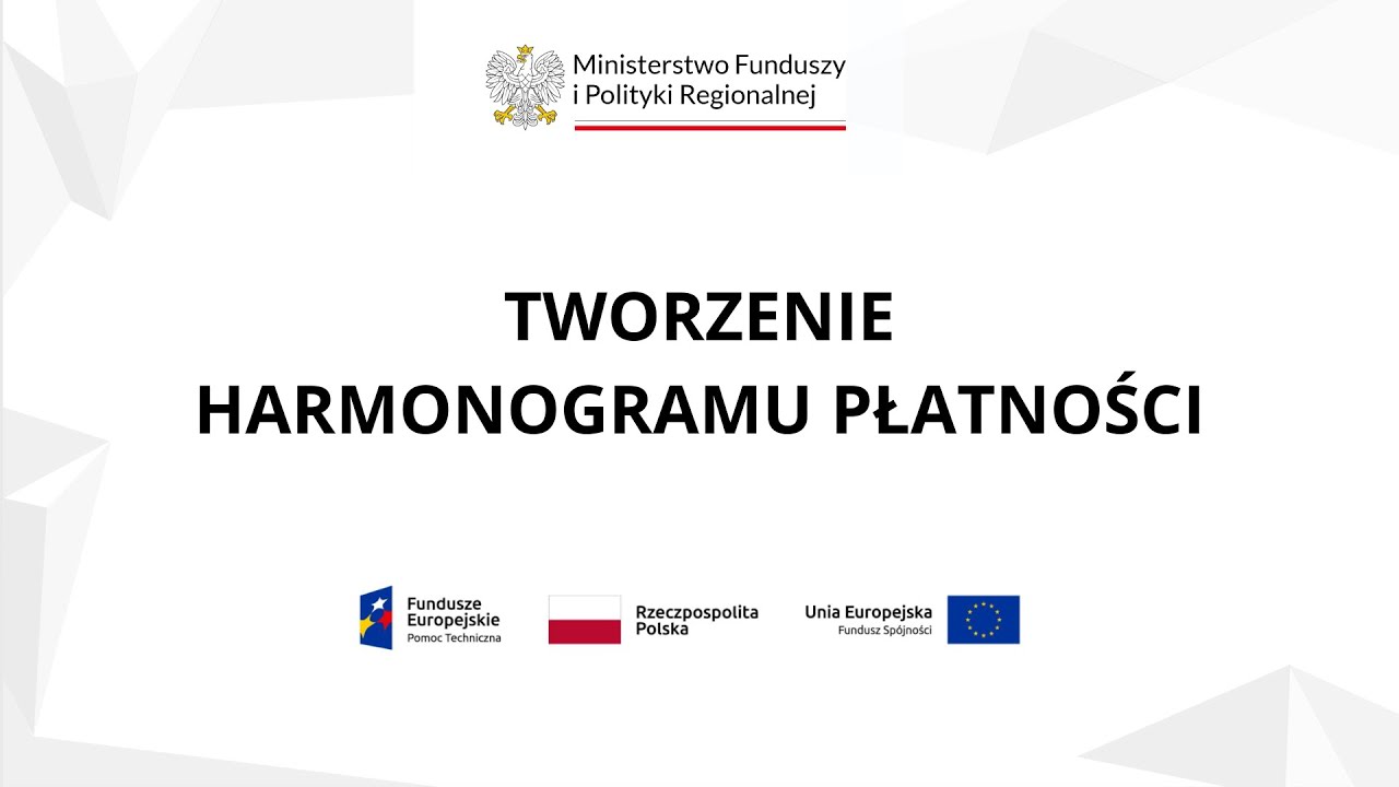 Tworzenie harmonogramu płatności (Beneficjent)
