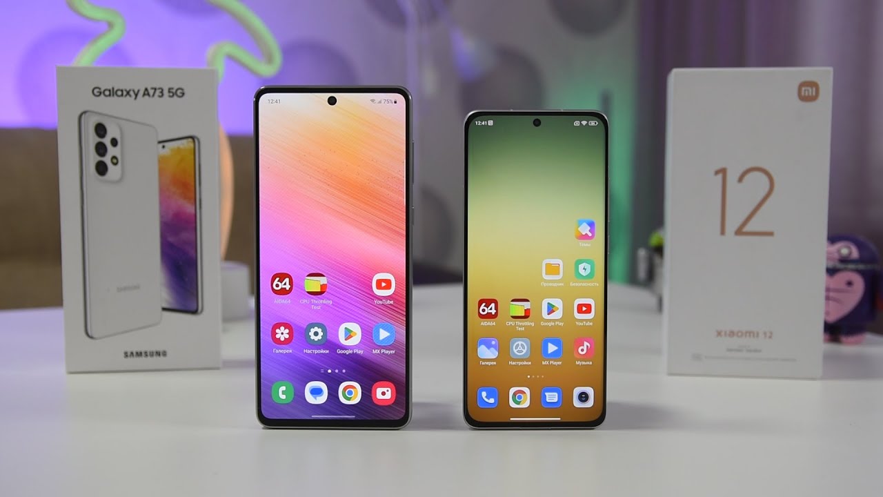 Сравнение Xiaomi 12 - Samsung A73